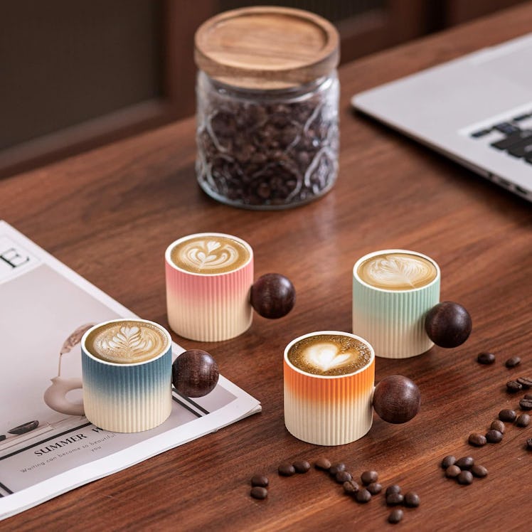 CLASGLAZ Ceramic Mini Espresso Cups (2 Pieces)