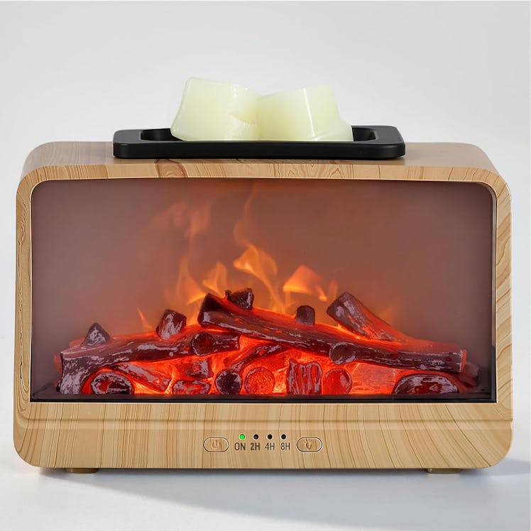 MeplLivs Faux Flame Fireplace & Electric Wax Melt Warmer