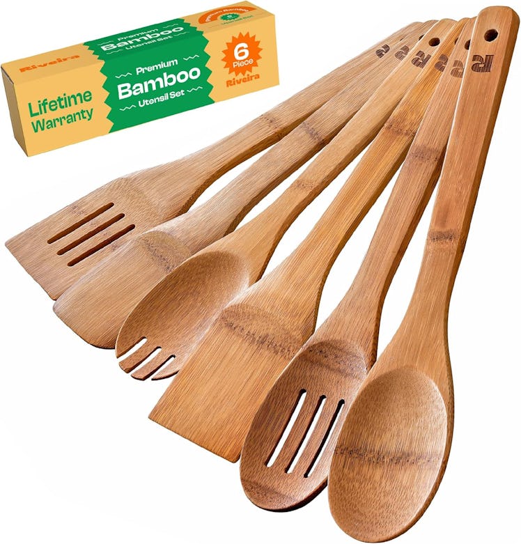 Riveira Bamboo Wooden Spoons (6 Pieces)