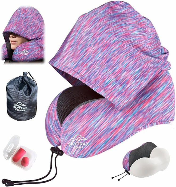 SKYTRAX COMF Travel Pillow With Extra-Large Hood