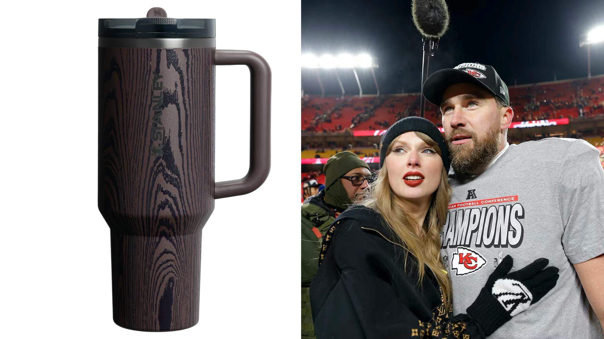 Swifties, Stanley's Holiday Collection Has A "Wood"-Coded Cup