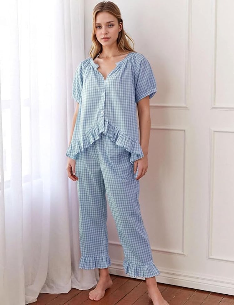 Flygo Plaid Pajama Set