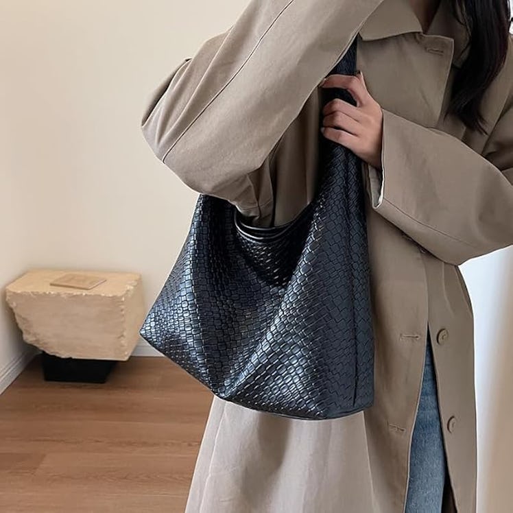 Amszke Woven Leather Tote
