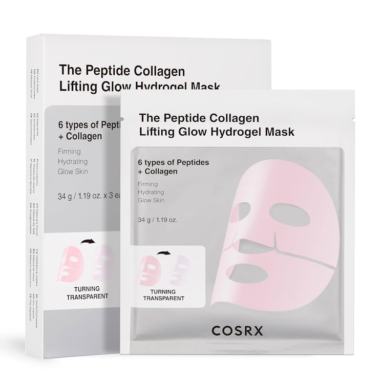 COSRX Pink Peptides Collagen Lifting Glow Hydrogel Face Masks (3-Pack)
