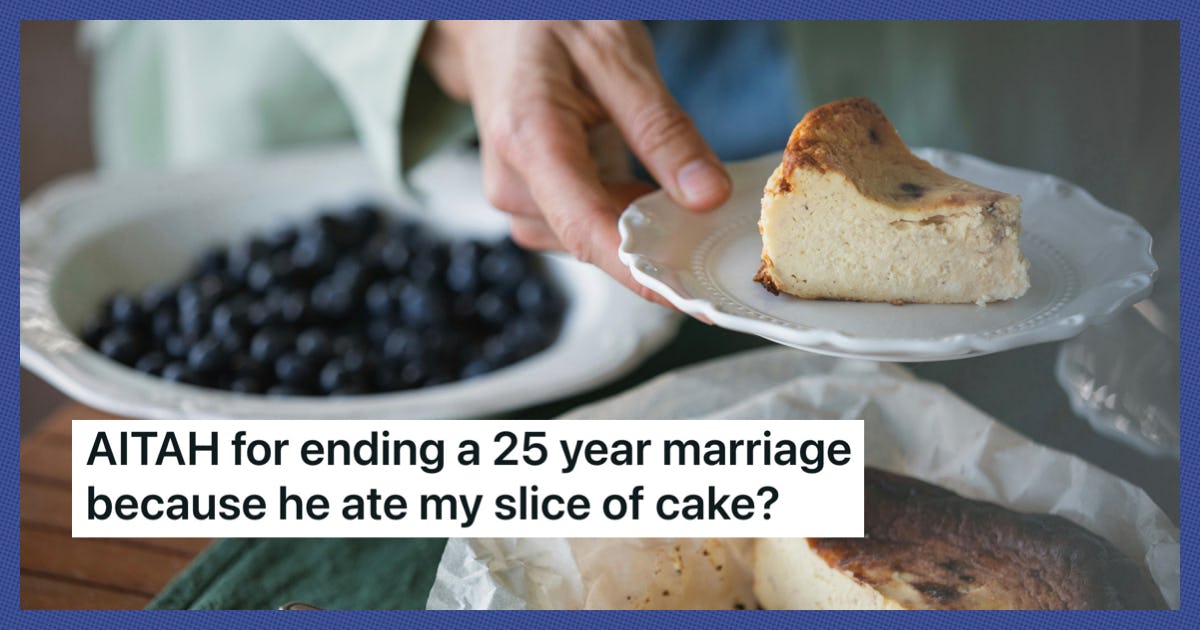 Woman Ends Marriage Of 25 Years After Husband Eats Her Slice of Cake