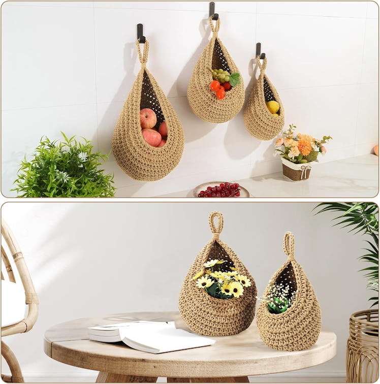 OGOTEZ Wall-Hanging Baskets (3-Pack)