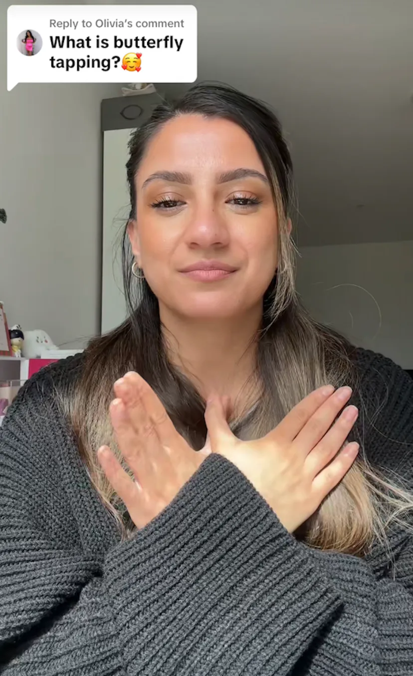 Butterfly tapping.