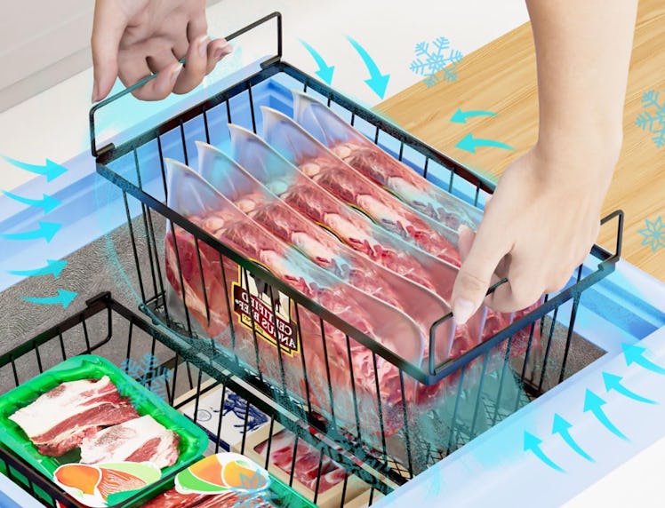 ANJUBAN Freezer Organizer Bins (4-Pack)