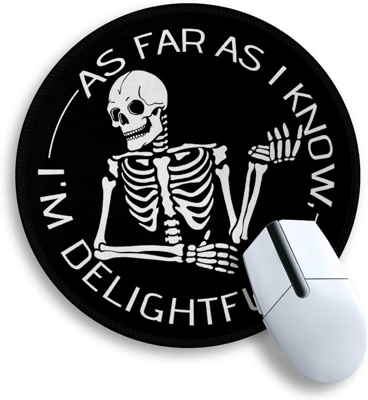 Gctricki Skeleton Skull Round Mouse Pad