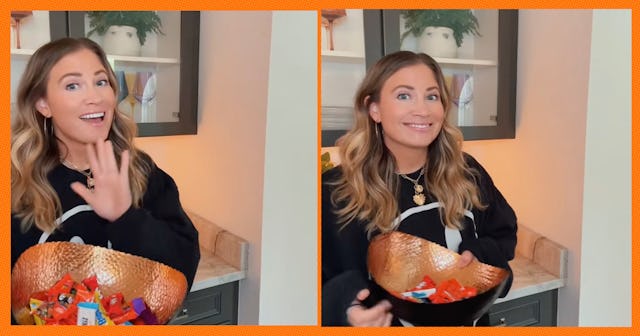 A mom explains why she keeps a candy bowl out on the counter for all of October.