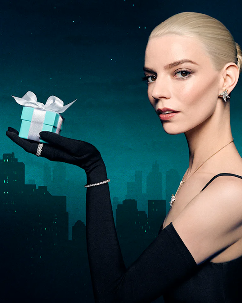 Anya Taylor Joy Tiffany & co 2025 holiday campaign