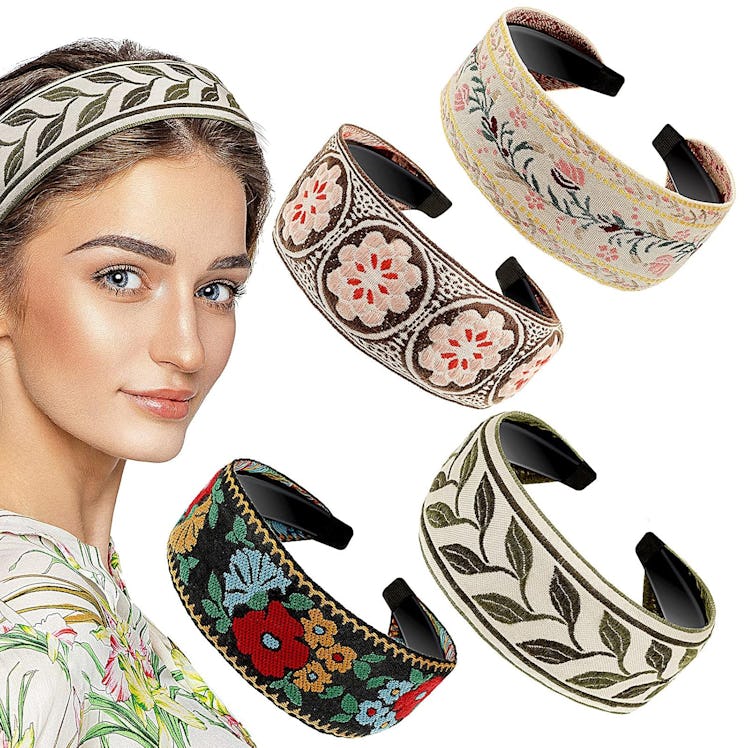 EBOOT Embroidered Headbands (4-Pack)