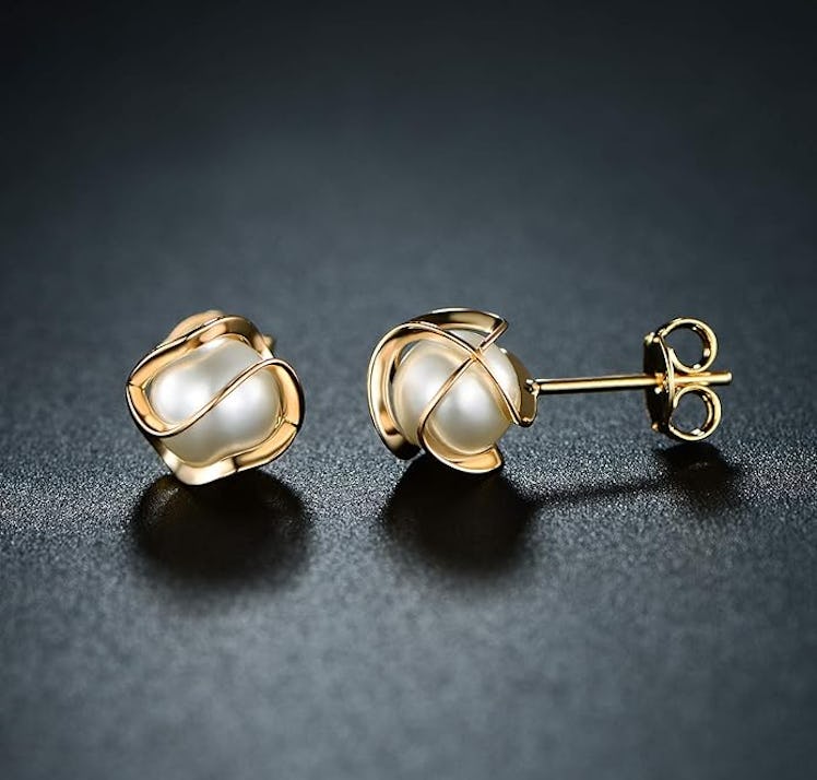 Barzel 18K Gold-Plated Pearl Earrings