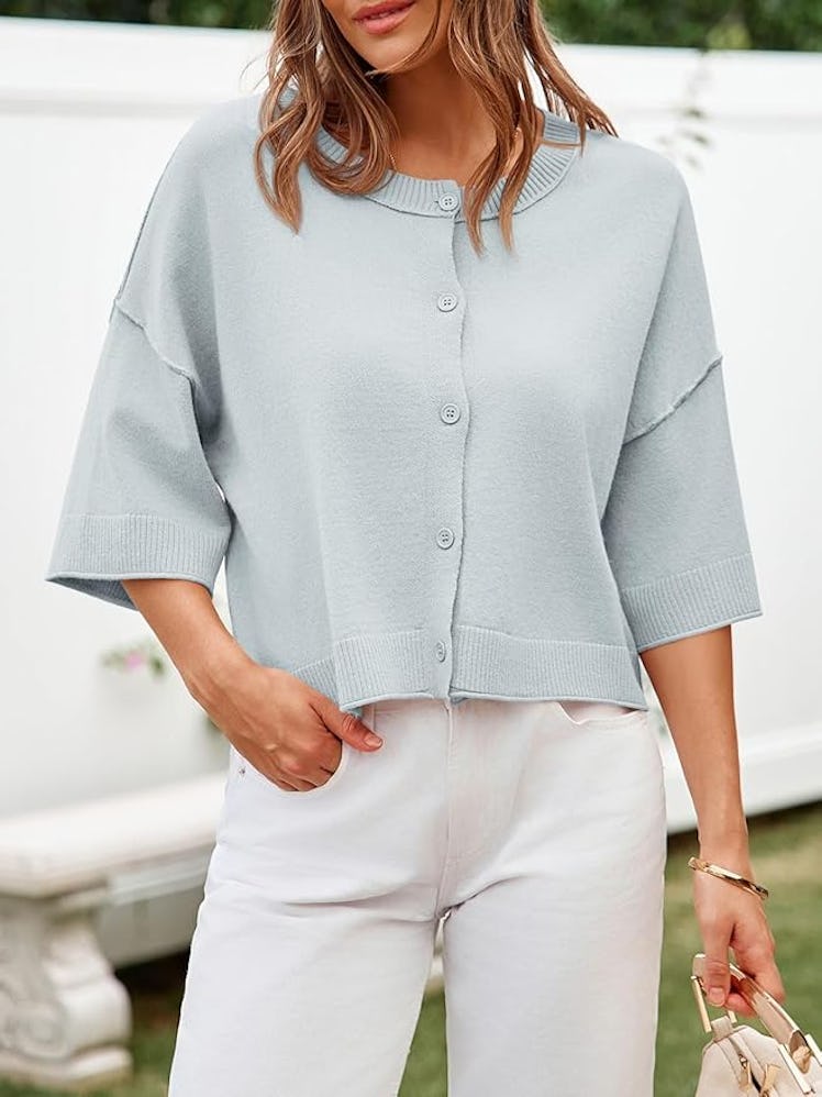 Cicy Bell Half-Sleeve Cardigan