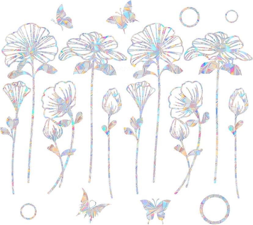 AREAWA Flower Window Decals (10 Pieces)