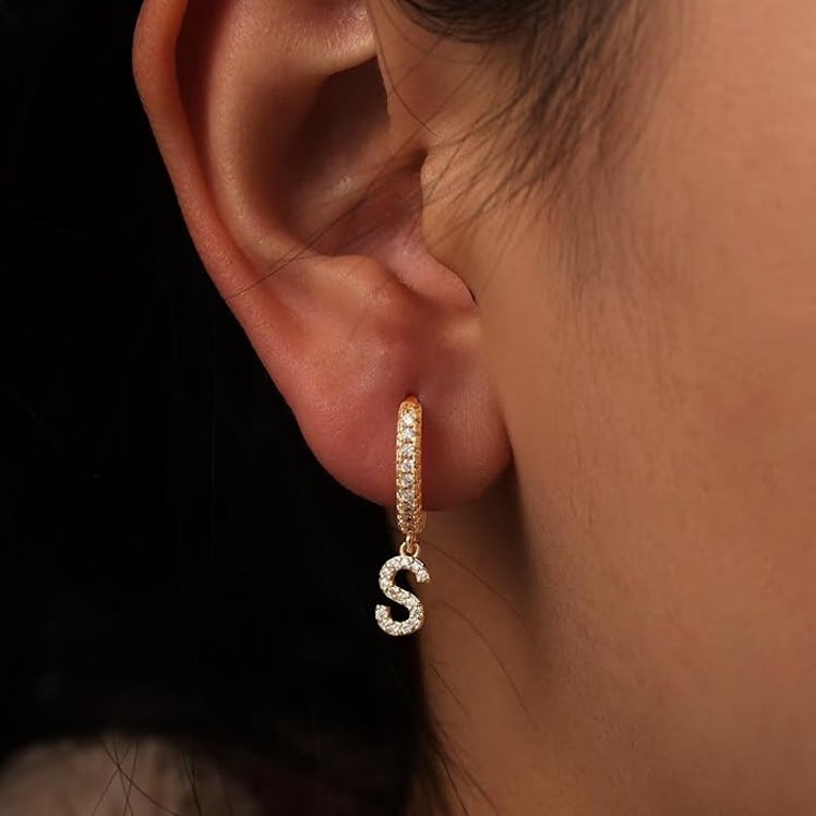  TURANDOSS Initial Earrings