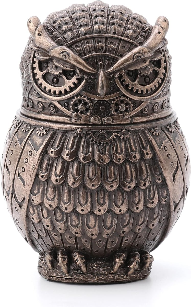 Veronese Design Steampunk Owl Secret Stash Box