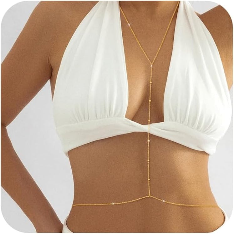 BERISO 14K Gold Plated Body Chain