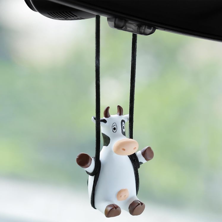YGMONER Swinging Cow Rearview Mirror Accessory