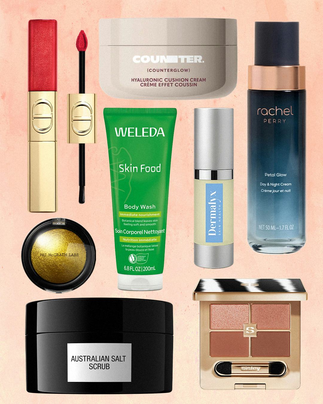 a collage of beauty products that recently launched in october 2025