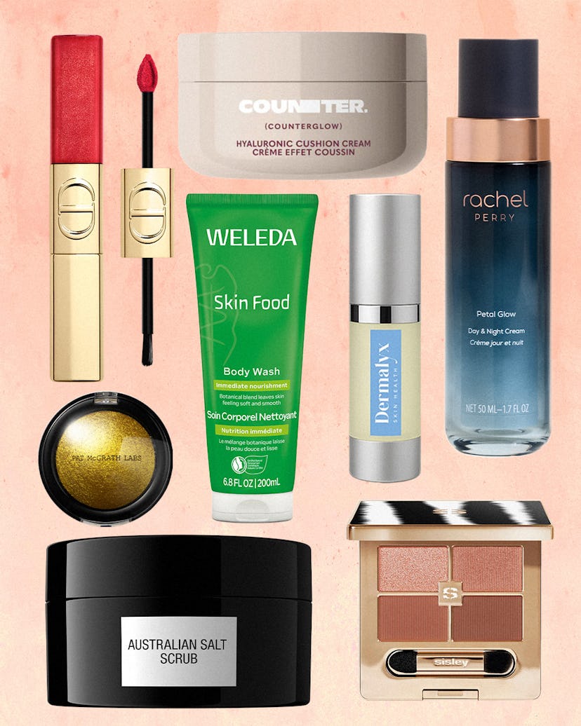 a collage of beauty products that recently launched in october 2025