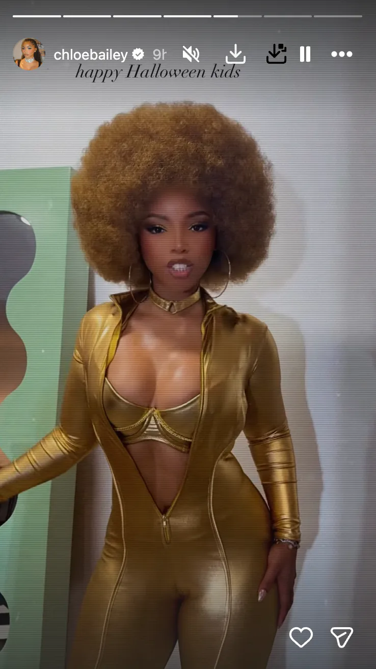 Chloe Bailey went as Foxy Cleopatra for Halloween. 