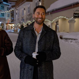 My Secret Santa. (L to R) Alexandra Breckenridge as Taylor and Ryan Eggold as Matthew in 'My Secret ...