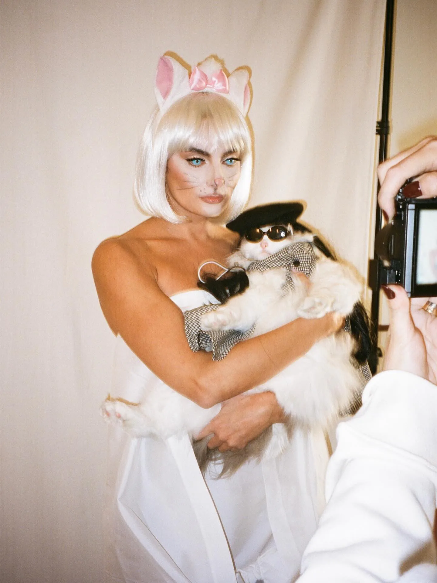 Paige DeSorbo went as a cat for Halloween. 