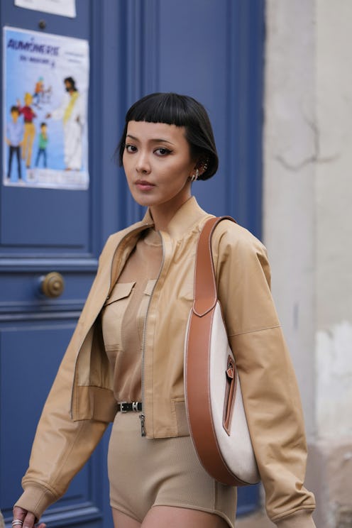 Blunt Bangs Paris Fashion Week Spring/Summer 2026 Street Style