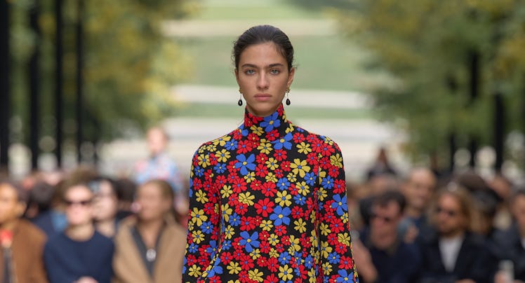 a look from celine spring 2026 collection shown at paris fashion week for designer michael rider's d...
