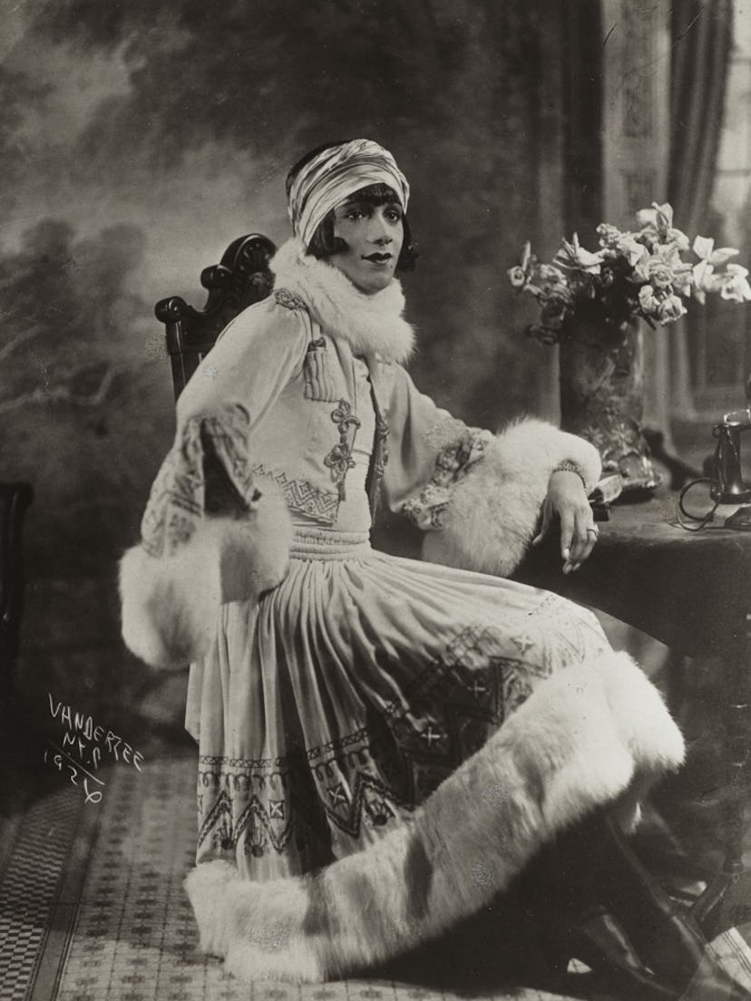 James Van Der Zee (1886-1983), Person in a Fur-Trimmed Ensemble, 1926. In this portrait, an individu...