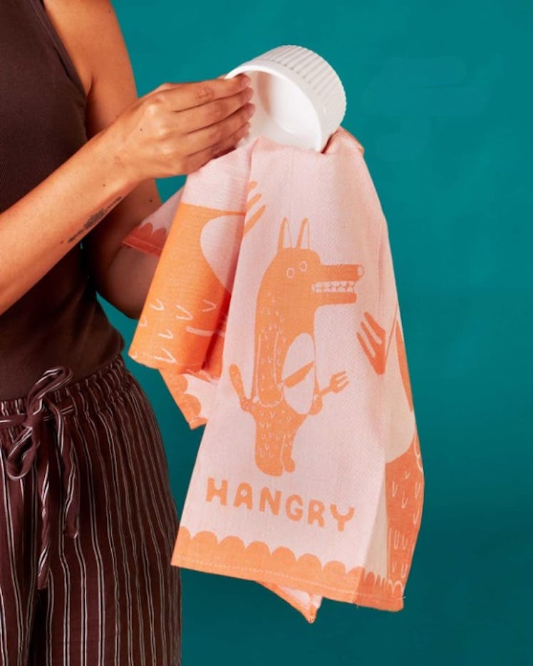 Blue Q Hangry Woven Jacquard Dish Towel
