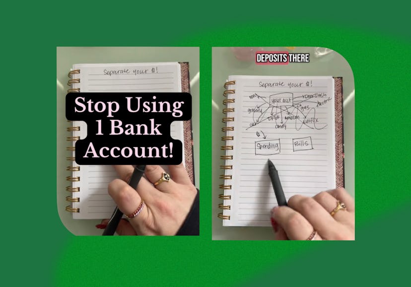 A financial expert explains why having two bank accounts can help you save money.