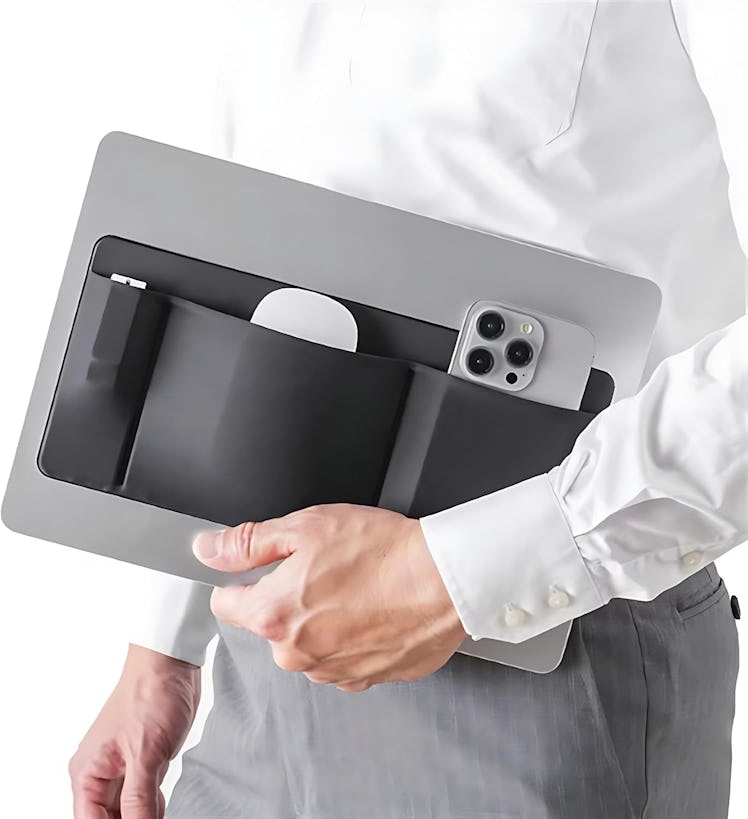 AMOZIFY 3-Pocket Adhesive Laptop Organizer