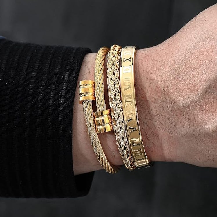 WFYOU Stainless Steel Bracelets (3 Pieces)
