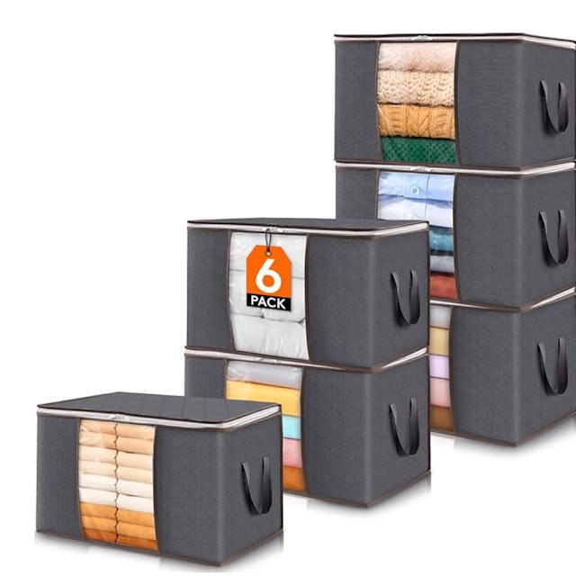 6 Pack Clothes Storage Bins