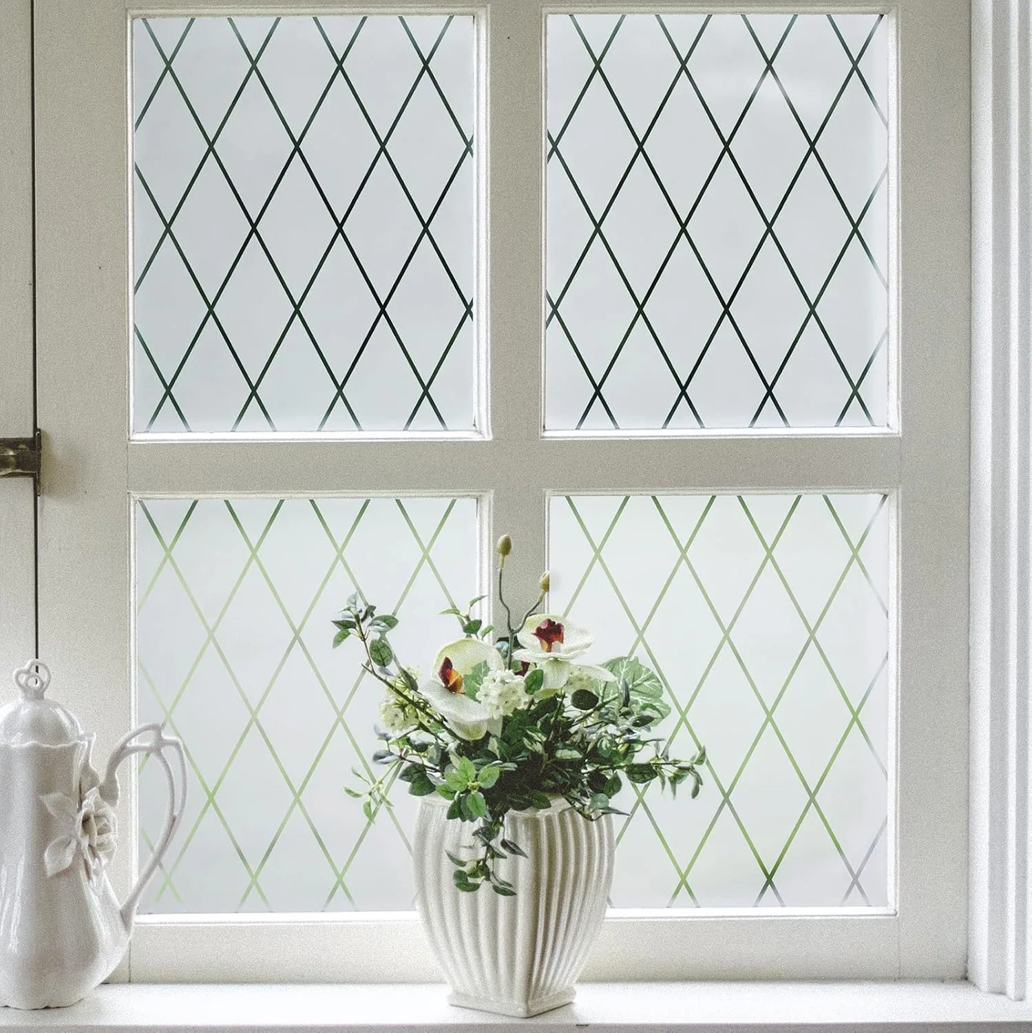 VELIMAX Lattice Frosted Window Film