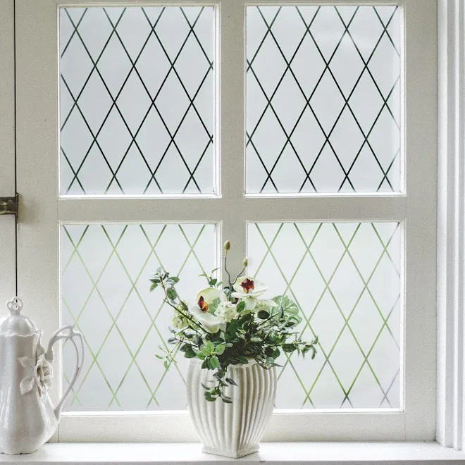 VELIMAX Lattice Frosted Window Film