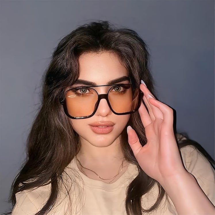 GUVIVI Oversize Aviator Sunglasses