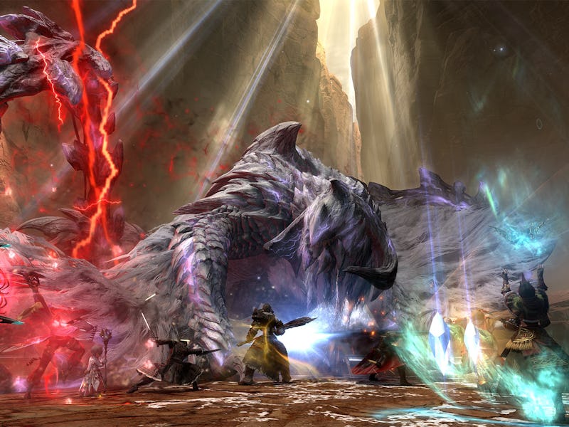 screenshot from Final Fantasy 14 Arkveld fight