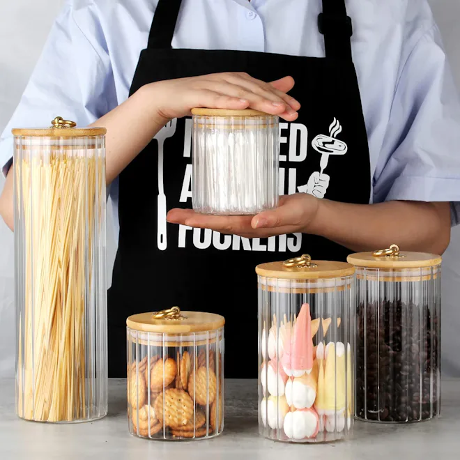FANTESTICRYAN Glass Storage Jars (Set of 5)
