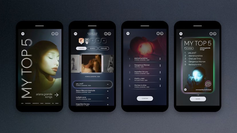 Spotify's Ariana Grande Top 5 experience