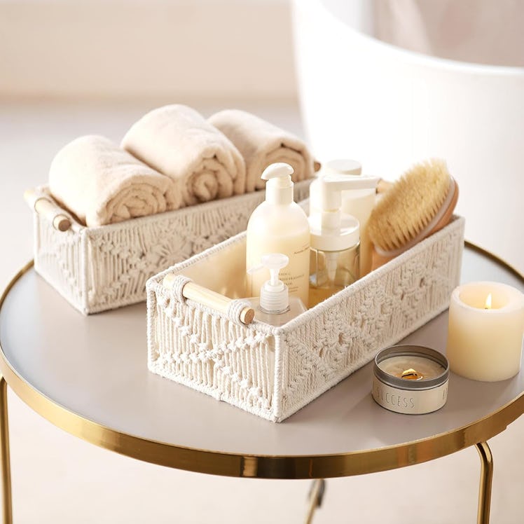 Mkono Macrame Storage Basket (2-Pack)