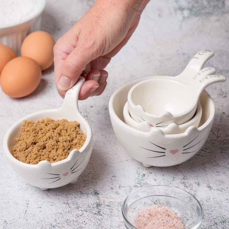 VOTUM Ceramic Cat Measuring Cups (4-Pack)