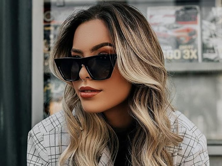 FEISEDY Vintage Cat Eye Sunglasses