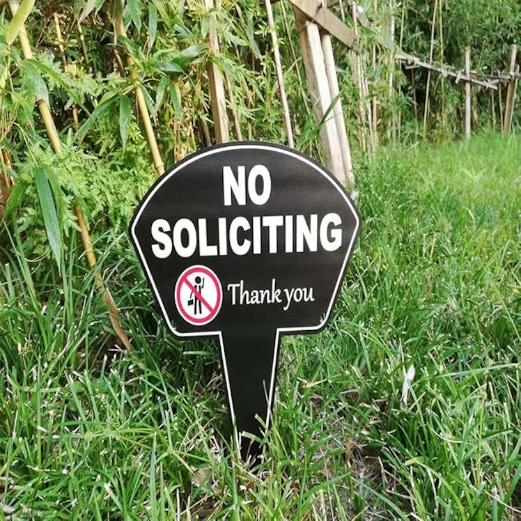Saiwithend No Soliciting Yard Sign