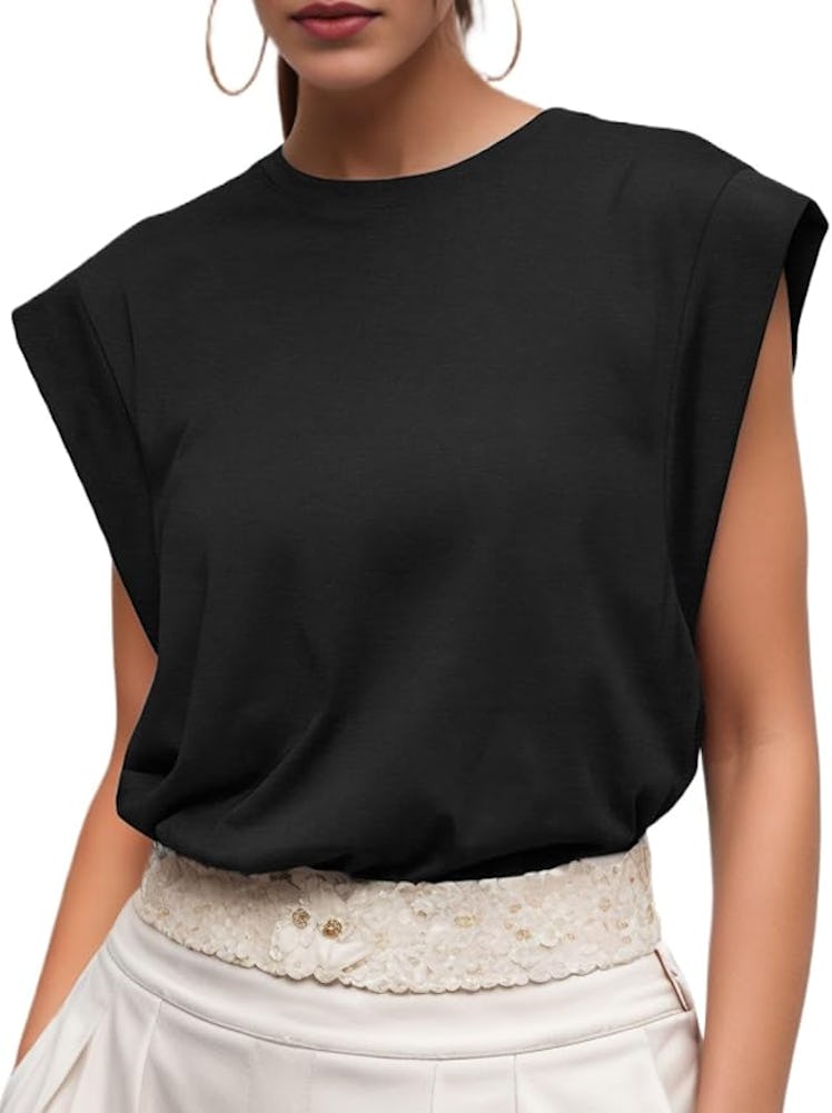 GRECERELLE Cap-Sleeve Tee