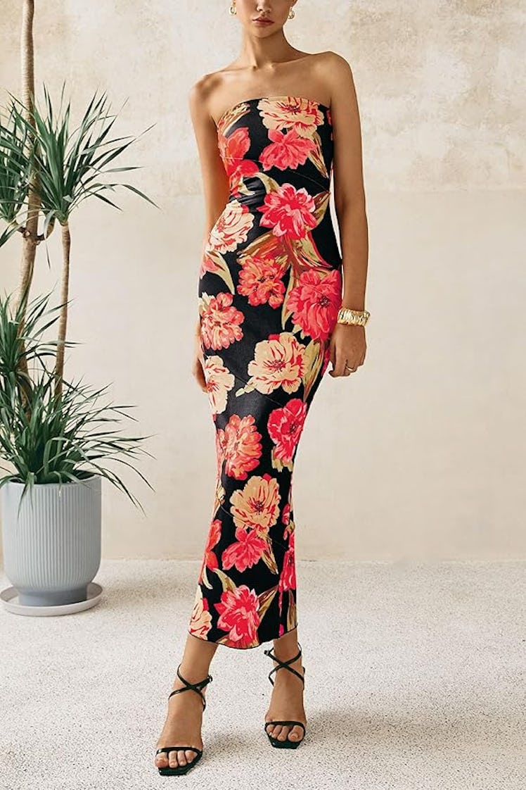 PRETTYGARDEN Strapless Bodycon Dress