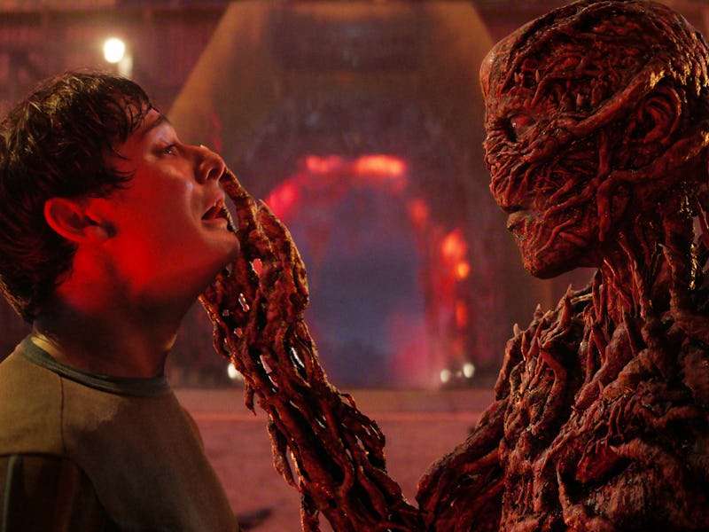 Noah Schnapp as Will Byers and Jamie Campbell Bower as Vecna in Stranger Things