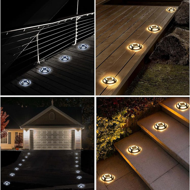 nibuuecer Solar Driveway Lights (4-Pack) 